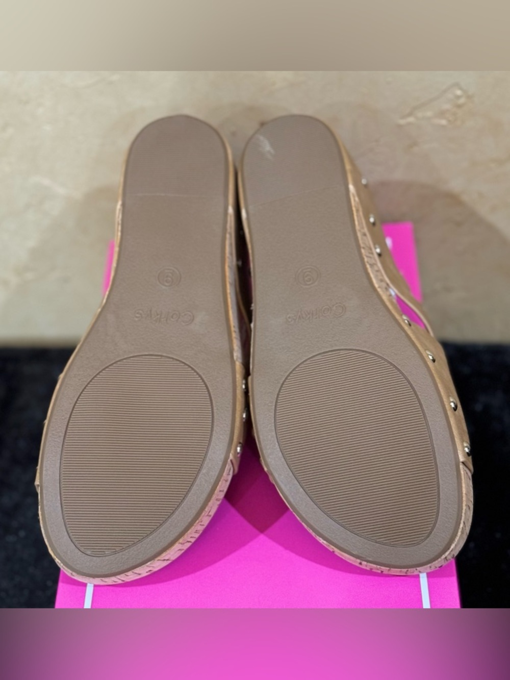 Corkys Womens Tidbit Studded Wedge Slide Sandals - Size 9 - Picture 6 of 6
